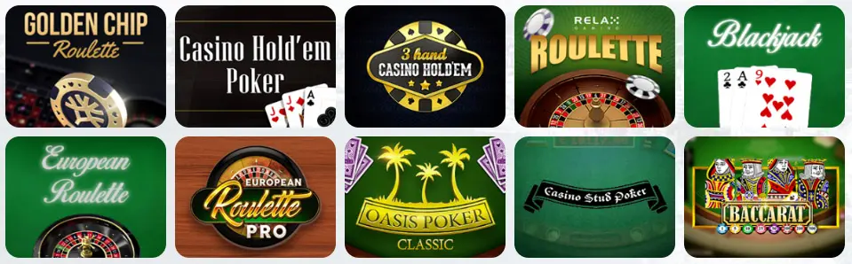 Jeux de table au HighflyBet Casino